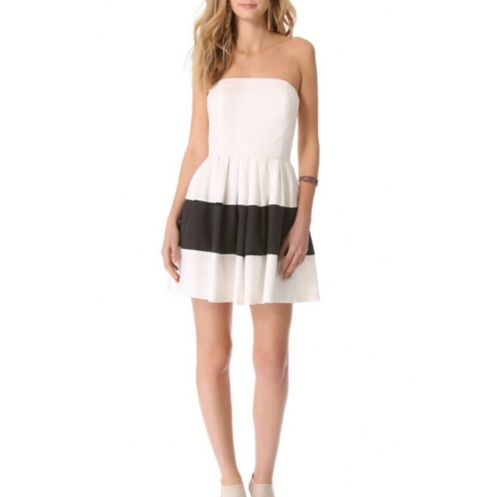RACHEL ZOE Margaret Colorblock Strapless Mini Dress Size 6. Perfect.